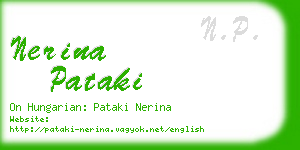 nerina pataki business card